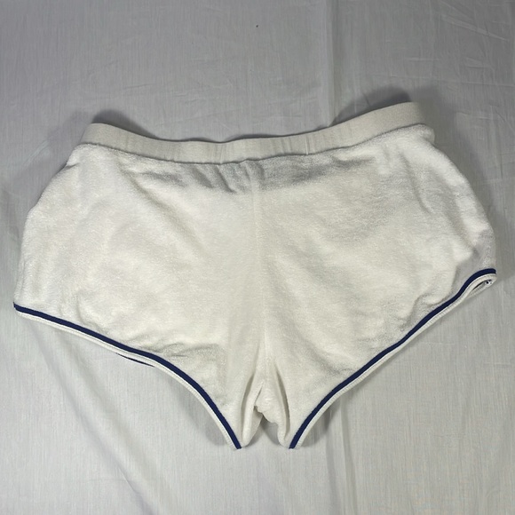 Trina Turk White Terry Cloth Drawstring Shorts Swim Cover Up Short Small - Picture 4 of 6